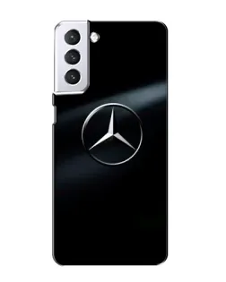 Чехол для Samsung Galaxy S21 с картинкой «Mercedes на металле»