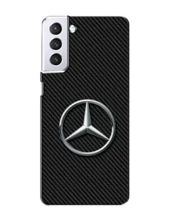 Чехол для Samsung Galaxy S21 с картинкой «Карбоновый Mercedes стиль»