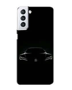Чехол для Samsung Galaxy S21 с картинкой «Mercedes — силуэт авто»