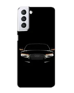 Чехол для Samsung Galaxy S21 с картинкой «Audi — ночной контур»