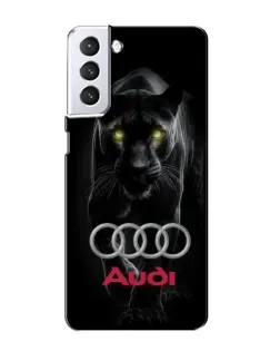 Чехол для Samsung Galaxy S21 с картинкой «Пантера и Audi»