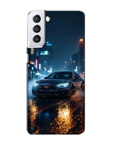 Чехол для Samsung Galaxy S21 с картинкой «Ночной город и Audi» Чехол для Samsung Galaxy S21 с картинкой «Ночной город и Audi»