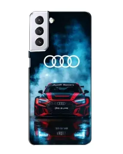 Чехол для Samsung Galaxy S21 с картинкой «Audi Sport — неон»
