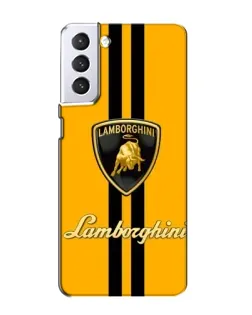 Чехол для Samsung Galaxy S21 с картинкой «Lamborghini Stripe желтый»