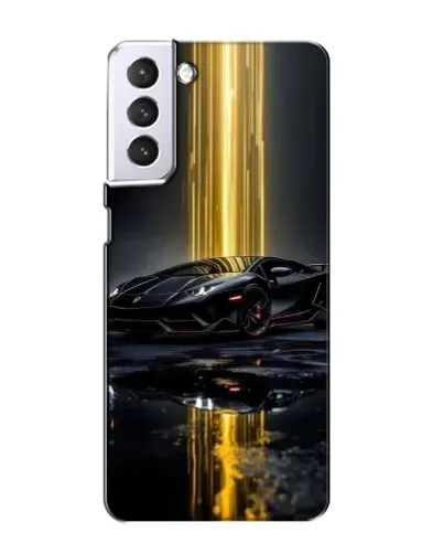 Чехол для Samsung Galaxy S21 с картинкой «Ночной Lamborghini драйв»
