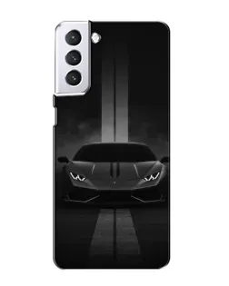 Чехол для Samsung Galaxy S21 с картинкой «Lamborghini симметрия дорог»
