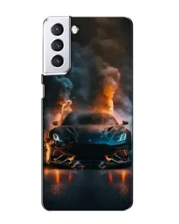 Чехол для Samsung Galaxy S21 с картинкой «Lamborghini дымная эстетика»
