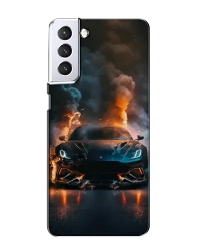 Чехол для Samsung Galaxy S21 с картинкой «Lamborghini дымная эстетика»