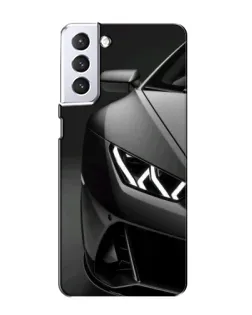 Чехол для Samsung Galaxy S21 с картинкой «Lamborghini фары детализация»