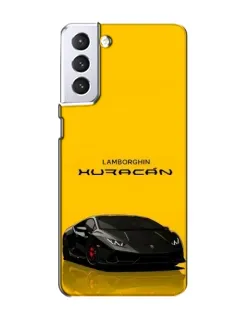 Чехол для Samsung Galaxy S21 с картинкой «Lamborghini Huracan черный»