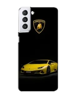 Чехол для Samsung Galaxy S21 с картинкой «Lamborghini желтый акцент»