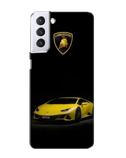 Чехол для Samsung Galaxy S21 с картинкой «Lamborghini желтый акцент»
