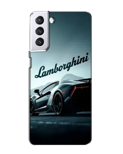 Чехол для Samsung Galaxy S21 с картинкой «Классическая надпись Lamborghini»