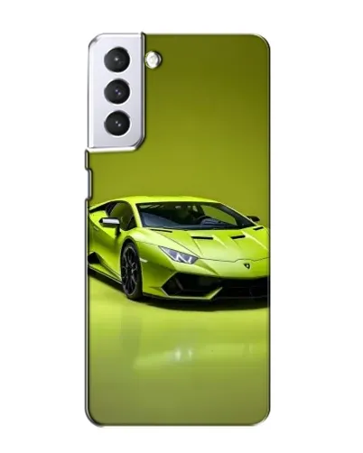 Чехол для Samsung Galaxy S21 с картинкой «Салатовый Lamborghini Huracan»