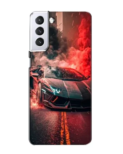 Чехол для Samsung Galaxy S21 с картинкой «Lamborghini красный дым»