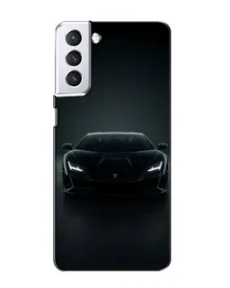Чехол для Samsung Galaxy S21 с картинкой «Черный Lamborghini Aventador»