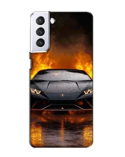 Чехол для Samsung Galaxy S21 с картинкой «Lamborghini в огне»