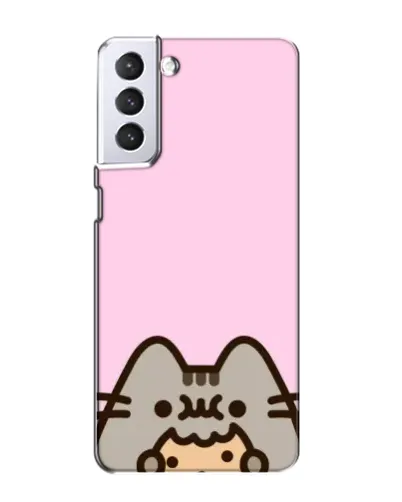 Чехол для Samsung Galaxy S21 с картинкой «Pusheen и печенье»