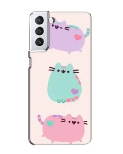 Чехол для Samsung Galaxy S21 с картинкой «Pusheen трио»