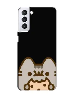 Чехол для Samsung Galaxy S21 с картинкой «Пушин на черном»