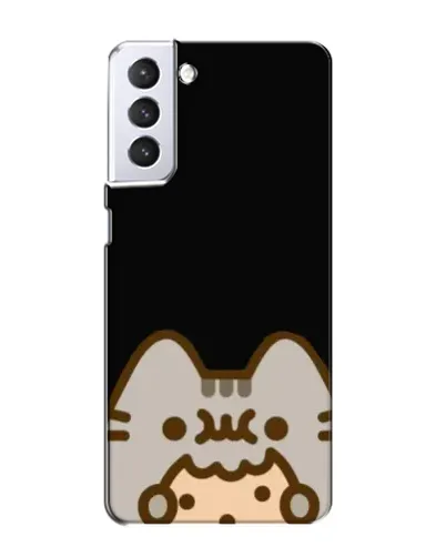 Чехол для Samsung Galaxy S21 с картинкой «Пушин на черном»