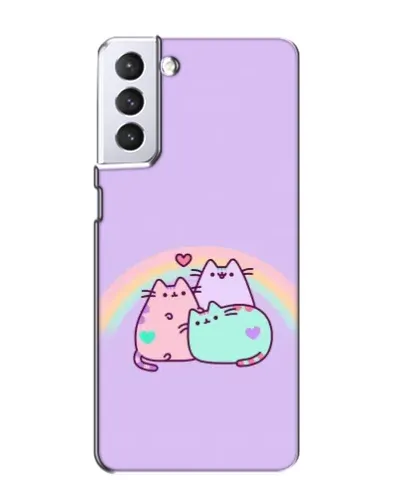 Чехол для Samsung Galaxy S21 с картинкой «Радужные Пушины»