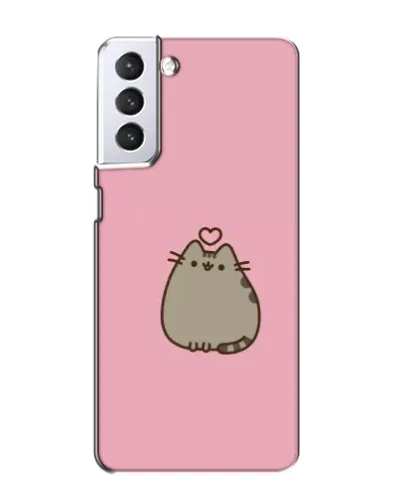 Чехол для Samsung Galaxy S21 с картинкой «Pusheen сердце»