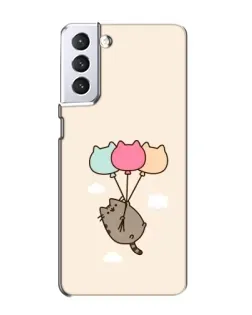 Чехол для Samsung Galaxy S21 с картинкой «Пушин на шариках»