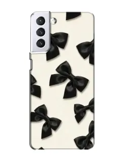 Чехол для Samsung Galaxy S21 с картинкой «Черные бантики»