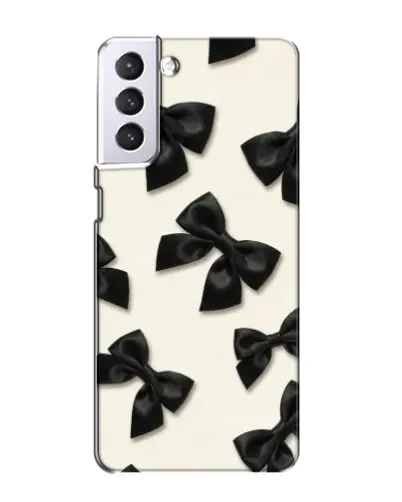 Чехол для Samsung Galaxy S21 с картинкой «Черные бантики»