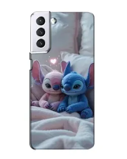 Чехол для Samsung Galaxy S21 с картинкой «Плюшевые Стич Ангел»