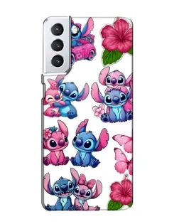 Чехол для Samsung Galaxy S21 с картинкой «Стикеры Stitch и Angel»