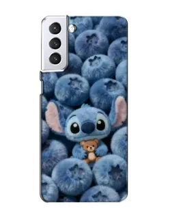 Чехол для Samsung Galaxy S21 с картинкой «Стич и голубика»