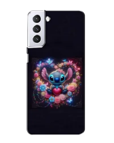 Чехол для Samsung Galaxy S21 с картинкой «Stitch в цветах» Чехол для Samsung Galaxy S21 с картинкой «Stitch в цветах»