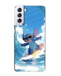 Чехол для Samsung Galaxy S21 с картинкой «Стич на волне»