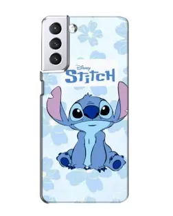 Чехол для Samsung Galaxy S21 с картинкой «Stitch среди цветов»