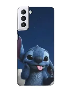Чехол для Samsung Galaxy S21 с картинкой «Стич в облаках»
