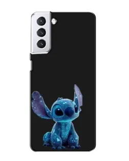 Чехол для Samsung Galaxy S21 с картинкой «Стич на черном»
