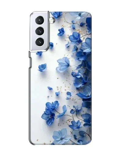 Чехол для Samsung Galaxy S21 с картинкой «Голубой цветочный каскад» Чехол для Samsung Galaxy S21 с картинкой «Голубой цветочный каскад»