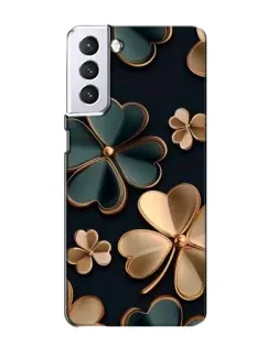 Чехол для Samsung Galaxy S21 с картинкой «Клевер в золоте»