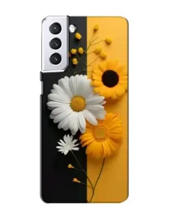 Чехол для Samsung Galaxy S21 с картинкой «Подсолнух и ромашка»