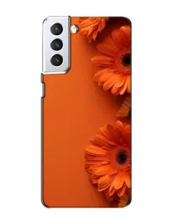 Чехол для Samsung Galaxy S21 с картинкой «Оранжевые герберы»