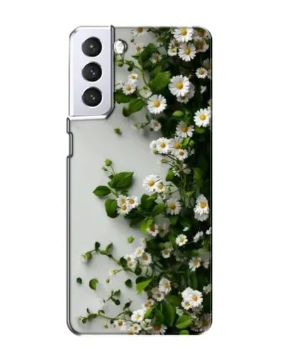 Чехол для Samsung Galaxy S21 с картинкой «Ветка мелких белых цветов» Чехол для Samsung Galaxy S21 с картинкой «Ветка мелких белых цветов»