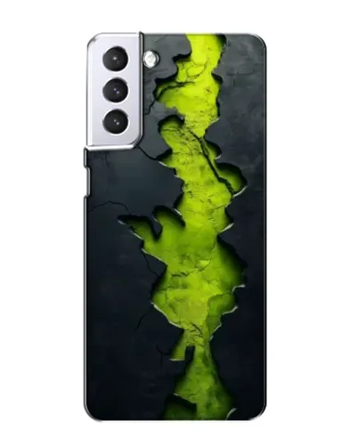 Чехол для Samsung Galaxy S21 с картинкой «Салатовый разлом скалы»
