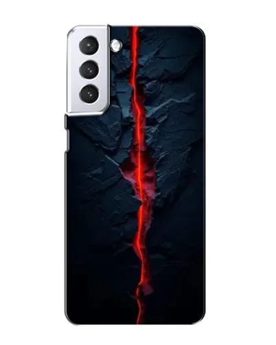 Чехол для Samsung Galaxy S21 с картинкой «Kрасная лавовая трещина»