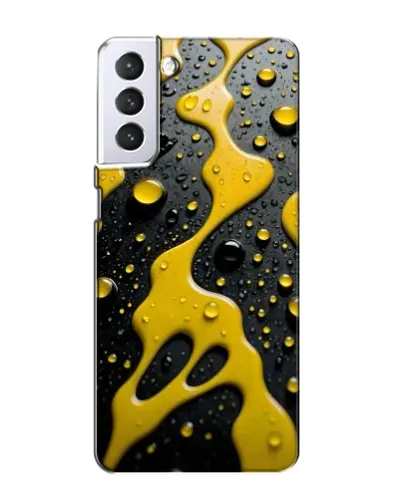Чехол для Samsung Galaxy S21 с картинкой «Жидкое желтое золото»
