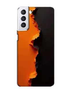 Чехол для Samsung Galaxy S21 с картинкой «Оранжевый разлом»