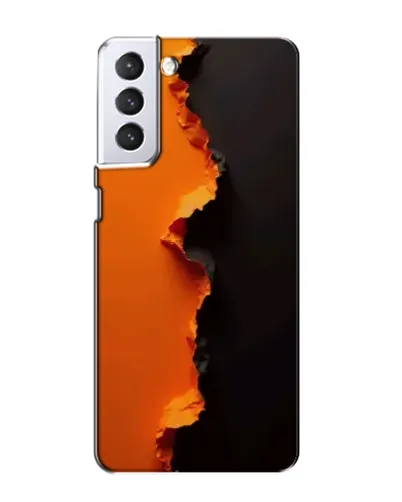 Чехол для Samsung Galaxy S21 с картинкой «Оранжевый разлом»