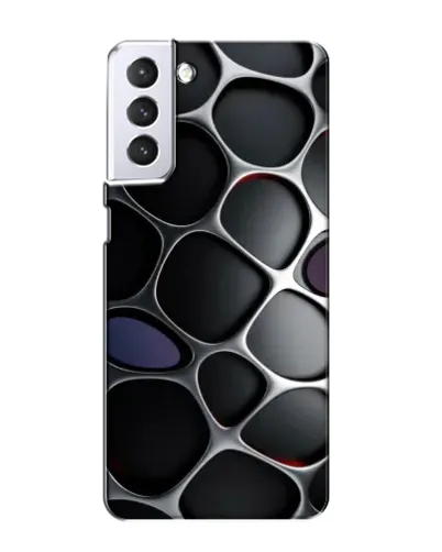 Чехол для Samsung Galaxy S21 с картинкой «Объемная темная решетка»
