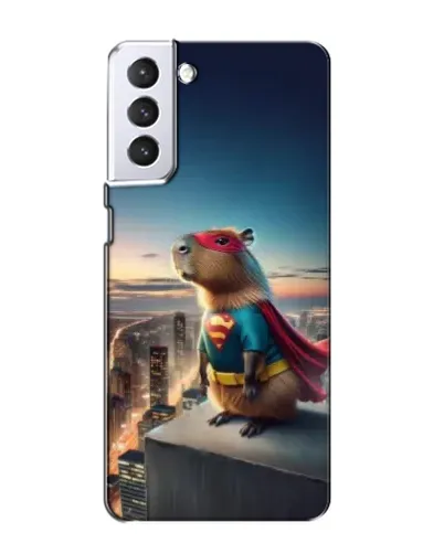 Чехол для Samsung Galaxy S21 с картинкой «Капи-мен супергерой» Чехол для Samsung Galaxy S21 с картинкой «Капи-мен супергерой»